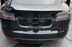 Декоративна накладка заднього бампера, чорна. Для Tesla model S